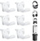 KUNSLUCK 6er-Pack Wandhalterung für PS5, Xbox, Switch Controller und Headset - Kleber/Schrauben Installation (Weiß)
