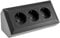 Base de Enchufe Delphi de 3 vías, Color Negro, 250V/16A, 3600W, Montaje en Superficie