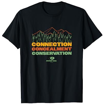 Mossy Oak Connection Concealment Conservation Outdoors Logo T-Shirt