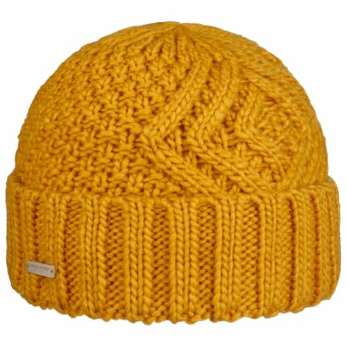 Seeberger Salvirola Umschlagmütze Strickmütze Beanie Damenmütze Wintermütze Damen - mit Umschlag, Futter Winter Herbst-Winter