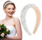 BOFUNX Damen Haarreif Glitzer Strass Haarreif Breit Haarband Stirnbänder für Frauen Mädchen Geburtstagsgeschenk Hochzeit Braut Haarschmuck