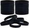 GORGECRAFT 30 pièces Bracelets en Silicone de Couleur Unie Bracelets Noirs Bracelet de Basket-Ball Imperméable Léger Élastique Bracelet de Sport pour Football Gym Fête