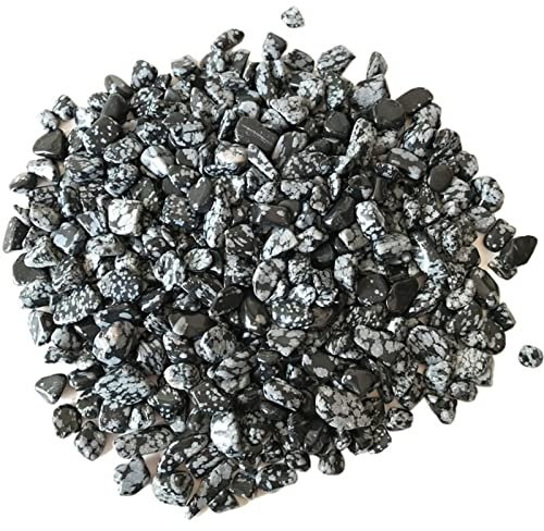 ADovz 100g Naturel Albâtre Obsidienne Pierres Tombées Cristaux et Aquarium Pot De Fleurs Décoration Feng Shui Articles D'ameublement JIZTGEDM (Color : 100g 7-9mm)