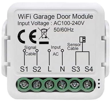 Netplus WLAN Garagentor Steuerung | WiFi Modul Torsteuerung | Gate Controller WLAN SmartLife oder Tuya Smart App | Amazon Alexa/Echo/Dot, Siri, Google Home, Yandex kompatibel