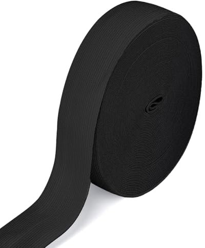 10 Meter Gummiband Schwarz 25 mm Breit Gummibänder Nähen dick Hosengummi Elastische Band gummizug Gummilitze stoffband zum Nähen sewing elastic band für DIY Handwerk, Kleidung (10 M-2.5 cm Schwarzer)