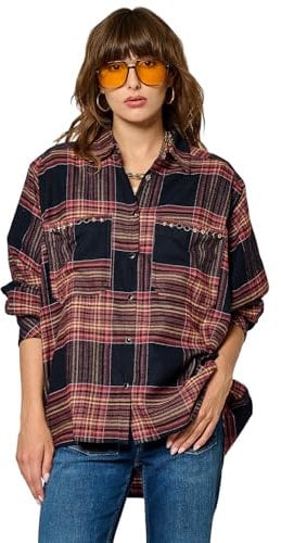 Kaporal - Chemise à Carreaux Rouge Femme - Storm - M - Violet
