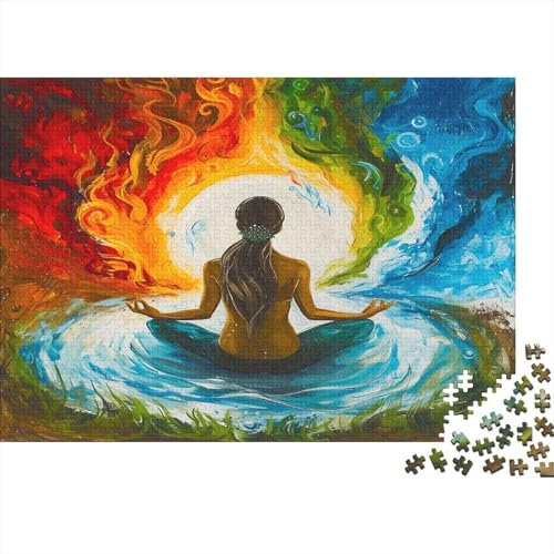 Yoga Jigsaw Puzzles for Adults 1000 Piece Jigsaw Meditation Family Fun Educational Games Home Decoration Colorful Impossible Puzzles Relax Games 1000pcs (75x50cm)
