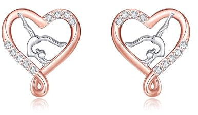 Gymnastik-Ohrringe Sterling Silber Gymnastik Schmuck Zubehör für Frauen