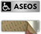 LEIASA | Señal Adhesiva WC Discapacidad - 5x18 cm - Grosor 0.8 mm - Aluminio - Rótulo Baño Accesible - Signo Servicios Discapacitados - Cartel Adhesivo 3M Baños Discapacidad - Baño Adaptado
