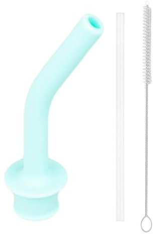 Drinking Straws with Silicone Tips | Silicone Curved Straw Tip,Reusable Straw Set with Colorful Extenders for Mug, Glasse, Ceramic Mug