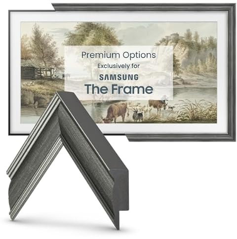 Deco TV-Rahmen – industrieller Eisenrahmen, schmaler Rahmen, nur kompatibel mit Samsung The Frame TV und Pro (32 Zoll, passend für 2021–2025 Rahmen-TV)