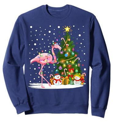 Flamant rose pour sapin de Noël, Père Noël, flamant rose Sweatshirt