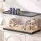 JXCCA Hamsterhaus mit Abnehmbarem Dach, 7-teiliges Set, Gemütliches Hamsterhaus, 360°-Panorama-hamsterkäfig, Als Material, Lüftungsdesign, Integrierter Rahmen