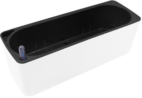 Swtgaah Vaso rettangolare autoassorbente, in plastica, semplice, 40 x 13 x 13 cm, autoirrigante, adatto per davanzale del balcone