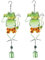 Milisten 1 Satz Frosch Glocke Wind Zaun Solar- Heimdekoration Draußen Dekoration Schlafzimmer Deckenhaken Door Decoration Gartendeko Garten Hängende Verzierung Eiserne Glocke Glas Green 2st