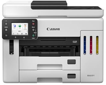 Canon MAXIFY GX7150 Compact Office Printer - Colour Printers & Scanners All-in-One Wireless | MegaTank Inkjet Printer, Copier, Scanner | Wi-Fi, Ethernet & USB Connectivity