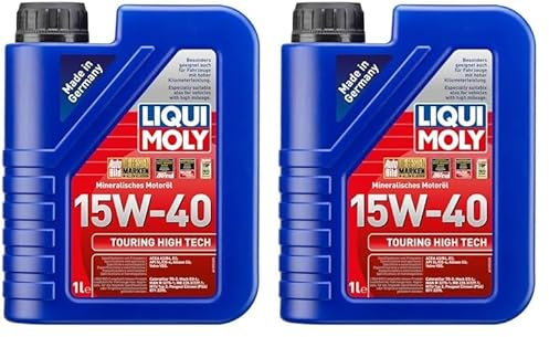 LIQUI MOLY Touring High Tech 15W-40 | 1 L | mineralisches Motoröl | Art.-Nr.: 1095 (Packung mit 2)