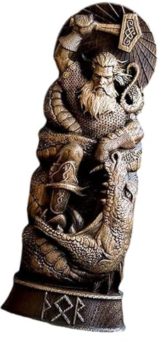 Wilgure Norses Gott Statue Norses Loki Freyja Thors Statue Skandinavische Pantheons Ornament Vikinges Mythologie Figuren Odin/Thors/Loki/Freyja