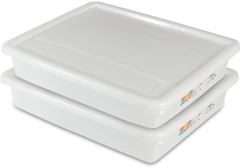TIENDA EURASIA - Pack de 2 Recipientes Herméticos con Tapa | Almacenaje para Alimentos | Material: Plástico | Lavables y Reutilizables | Libres de BPA | Apilables (15 Litros)
