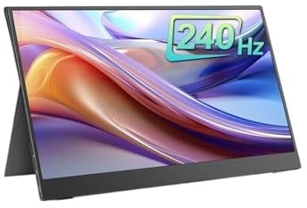 GLigeT Breites Gerät 15,6 Zoll FHD 1080P 240HZ Reisemonitor for Laptop, ultradünner Zero-Frame, tragbarer Bildschirm