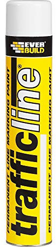 Everbuild Trafficline Permanent Line Marking Spray Paint – Trafficable 1 Hour After Application – White – 700ml