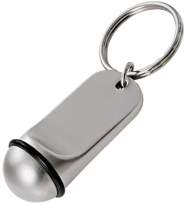 Kerafactum kleiner eleganter Schlüsselanhänger | Key Tag für Autoschlüssel, Hotelschlüssel, Gartenhaus, Hotel Schlüssel | Anhänger für Schlüsselbund | Geschenkidee gravierbar | silberfarben