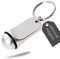 Kerafactum kleiner eleganter Schlüsselanhänger | Key Tag für Autoschlüssel, Hotelschlüssel, Gartenhaus, Hotel Schlüssel | Anhänger für Schlüsselbund | Geschenkidee gravierbar | silberfarben
