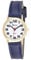 Ravel - Damen - Armbanduhr mit großen Ziffern - Blau/goldfarbener Ton/weißes Zifferblatt
