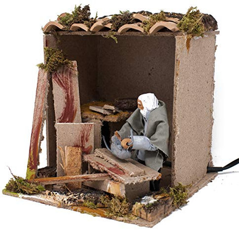 Joy Christmas Pastore per Presepe in Movimento 17 cm x 17 cm Il Falegname