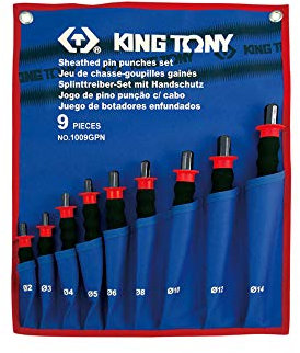 King Tony 1009GPN Lot de 9 chasse-goupilles en alliage d'acier