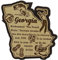 Printtoo USA Georgia State Map Wooden Magnet Souvenir Fridge Magnet Gift