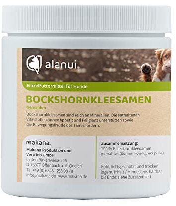 alanui Bockshornkleesamen gemahlen für Hunde, 250 g Dose
