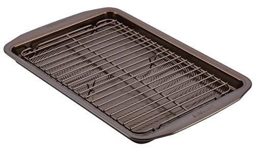 Circulon 47186 Nonstick Bakeware Cookie Pan Set, Steel, Chocolate