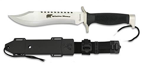 ALBAINOX Cuchillo de Supervivencia White Bear Hoja de Acero INOX de 18 cm.