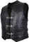 MDM Herren Biker Lederkutte Lederweste Rocker Weste Clubweste in schwarz