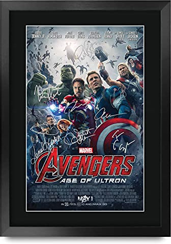 HWC Trading A3 FR Avengers Filmplakat Robert Downey Jr Chris Evans Chris Hemsworth Signiertes Geschenk Gedrucktes Autogramm Geschenke Drucken Foto Bildanzeige