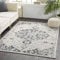 Livabliss Asmara Vintage Teppich - Orientalischer Wohnzimmer Teppich 160x220 cm, Esszimmer, Schlafzimmer - Boho Style, Bunter Muster, Grau, Schwarz und Weiß