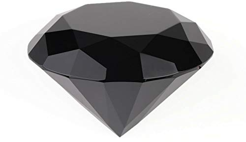 Zoogamo Briefbeschwerer aus Glas, Diamantform, 80 mm, Schwarz