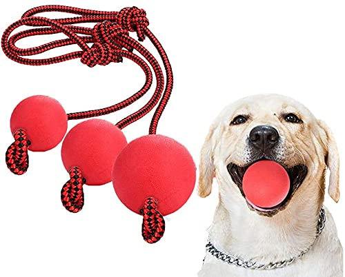 Linian 3 pezzi Giocattoli di Corda per Cani,Giocattoli Solidi in Gomma Elastica,Formazione Masticare