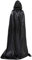 Mantello con Cappuccio Nero Halloween Lungo Mantello Unisex Cape à Capuche mit Haltegurt per Halloween Festa in Costume