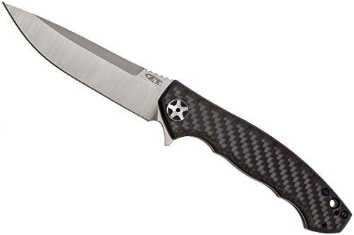 ZERO TOLERANCE Coltello 0452CF Model 0452CF con lama in acciaio S35VN da 10,4 cm e manico in carbonio e titanio da 13,2 cm per caccia, pesca, sopravvivenza e bushcraft + portabottiglie regalo