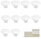 MayGreeny 10 Pcs Cupboard Handles Round Ceramic Kitchen Door Handles Small Vintage Drawer Knobs Cupboard Dresser Wardrobe Bathroom Cabinet Furniture Door Knobs Pull Handles 32mm 4 Sizes Screws, White