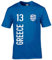 FanShirts4u Kinder Fanshirt Trikot Jersey GRIECHENLAND Greece T-Shirt inkl. Druck Wunschname u. Wunschnummer EM WM (7/8 Jahre 122-128 cm, Greece/Blau)