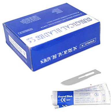 N.10 - 100 Lame Chirurgiche in Confezione Sterile per Odontoiatria, Anatomia, Podologia, Laboratorio