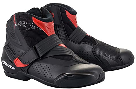 Alpinestars 2224021-13-44, Over-The-Knee Boot Uomo, Nero Rosso, 44 EU