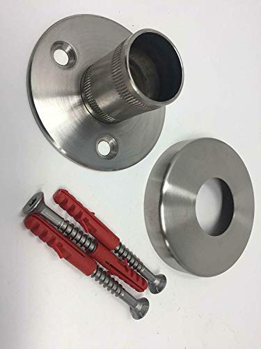 Bodenhalter Bodenanker 42,4x2 mm V2A Edelstahl Geländer Pfosten Handlauf