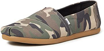 TOMS ALPARGATA Espadrille Canvas Herren, green Woodland Camouflage Print, 41 EU