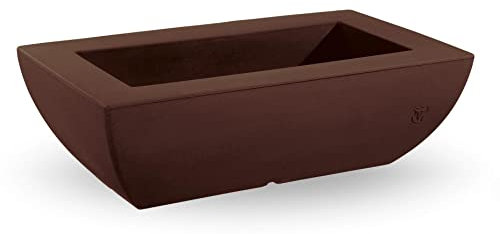 Jardinière rectangulaire en résine Genesis 70 cm. Bronzo