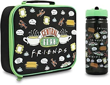 Friends TV Show Ensemble sac à déjeuner et bouteille d'eau Noir