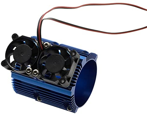 Perfeclan RC Auto Motor Kühlkörper Motor Kühler, RC Auto Motor Kühlkörper Lüfter, Motor Heatsink Kühlkörper Kühler für Arrma Fahrzeugteile DIY Arrma Crawler Motorteile - Blue